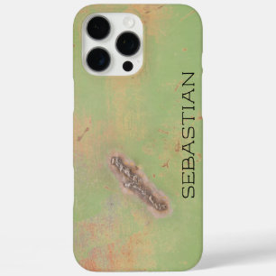 Coques iPhone 16 Pro Max Nom personnalisé Soudure de métal vert rustique