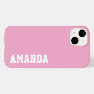 Coque Pour iPhone 14 Nom personnalisé Stylé Moderne Élégant Couleur ros