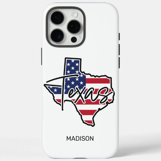 Coques Case-Mate iPhone Nom personnalisé Texas (Verso)