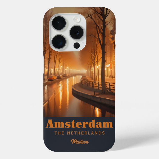 Coques Case-Mate iPhone Nom personnalisé / Texte Amsterdam (Verso)