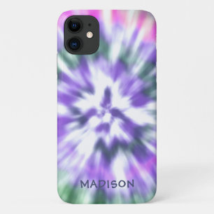 Case-Mate iPhone Case Nom personnalisé Tie Dye Rose Violet Moderne Tenda