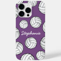Nom personnalisé unique Volleyball violet