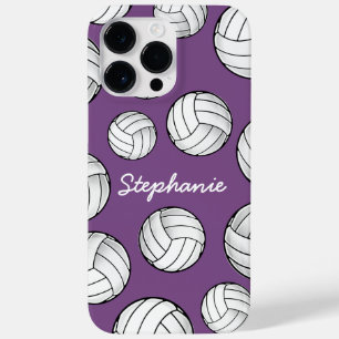 Coques Pour iPhone Nom personnalisé unique Volleyball violet