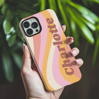 Nom personnalisé vague rétro vintage féminin