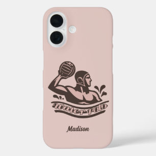 Coque Pour iPhone 16 Nom personnalisé Water Polo
