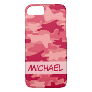 Coque Case-Mate Pour iPhone Nom rouge de camouflage de Camo personnalisé