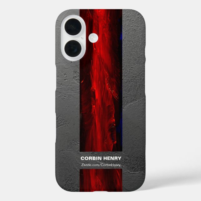 Coques Case-Mate iPhone Nom Rouge Texturé Abstrait (Verso)