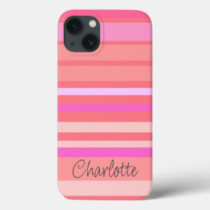 Case-Mate iPhone Case Nom Script à bande rose