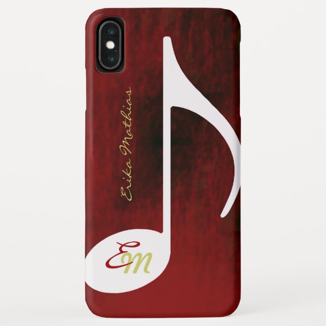 Coques Case-Mate iPhone Nom sur une note de musique (Dos)