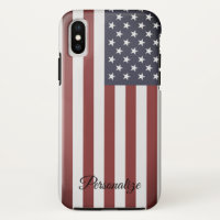 Nom vintage de coutume de drapeau américain