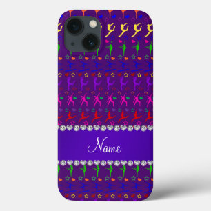 Etui iPhone Case-Mate Nom violet arc-en-ciel gymnastique coeurs étoiles