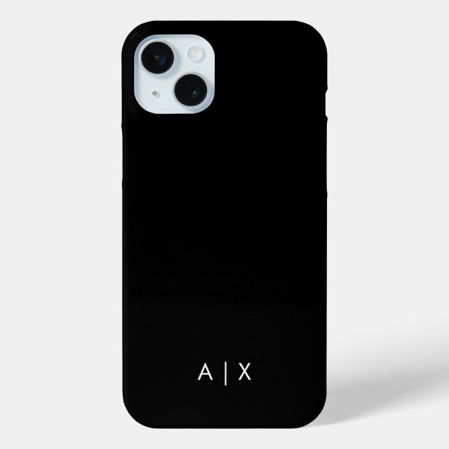 Coques Case-Mate iPhone Noms de couple monogrammés simple (Verso)