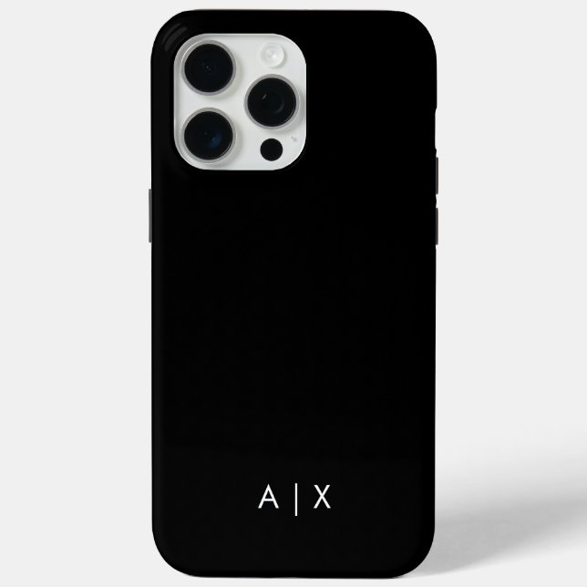 Coques Case-Mate iPhone Noms de couple simples monogrammés (Verso)