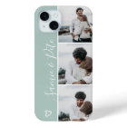 Noms de couple vert moderne 3 photos grille de col