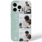 Noms de couple vert moderne 3 photos grille de col