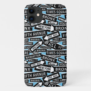 Case-Mate iPhone Case Noms de rue de New York Motif bleu