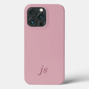 Case-Mate iPhone Case Noms en monogramme rose blanc dusty moderne