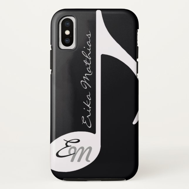 Coques Case-Mate iPhone note de musique casemate avec nom (Dos)
