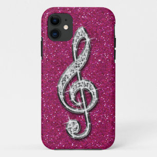 Case-Mate iPhone Case Note de Musique Diamantée Pailletée Brillante Impr