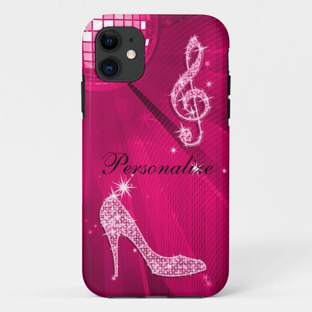 Coques Case-Mate iPhone Note scintillante de musique de roses indien et (Dos)