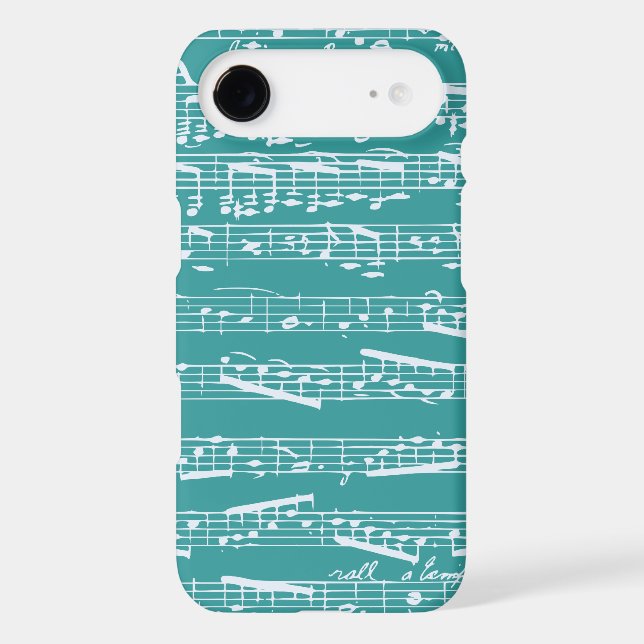 Coques Case-Mate iPhone Notes bleues de musique d'Aqua (Verso)