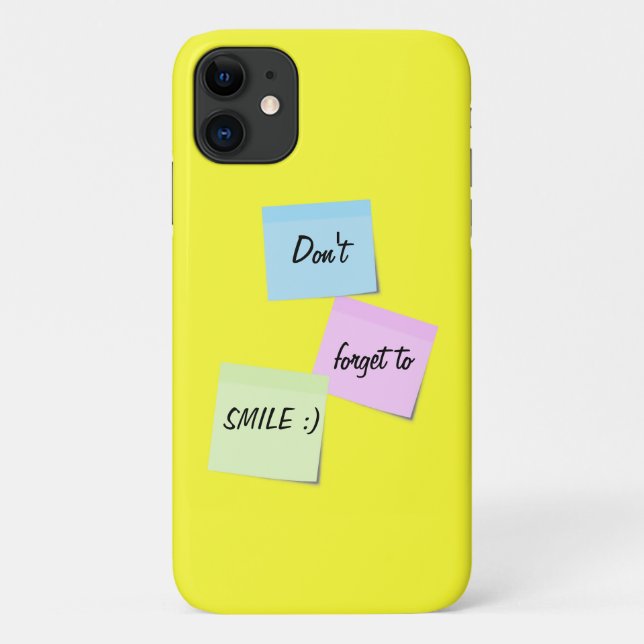 Coques Case-Mate iPhone Notes collantes Couleurs pastel mignonnes Sourire  (Dos)