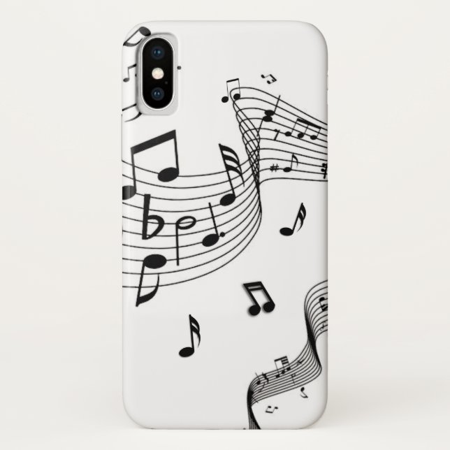 Coques Case-Mate iPhone Notes de musique sur blanc  (Dos)
