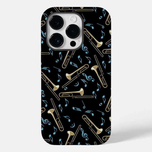 Coques Case-Mate iPhone Notes de musique Trombone (Verso)