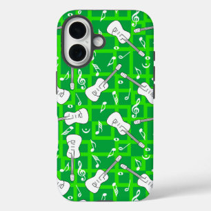 Coque Pour iPhone 16 Notes musicales de Guitare Lines