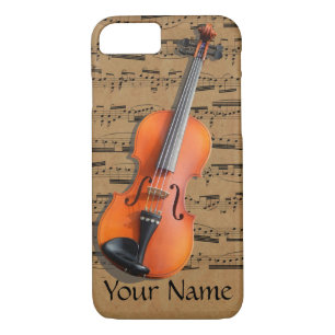 Coques Pour iPhone Notes musicales personnalisées par violon