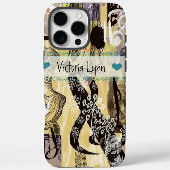 Coques Case-Mate iPhone Notes musicales pour les dames vintages (Verso)