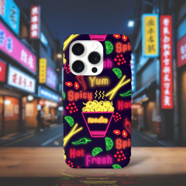 Coques Case-Mate iPhone Nouilles de néon (Night noodle market)