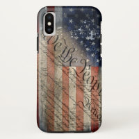 Nous le cas vintage de l'iPhone X de drapeau