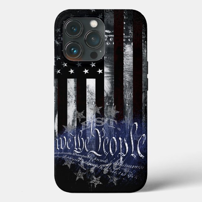 Coques Case-Mate iPhone NOUS LE PEUPLE 13 Étoiles Drapeau industriel améri (Verso)
