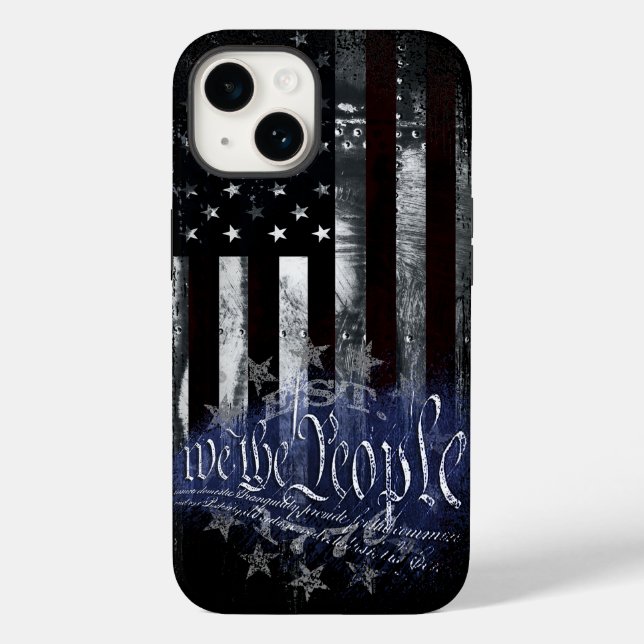 Coques Case-Mate iPhone NOUS LE PEUPLE 13 Étoiles Drapeau industriel améri (Verso)