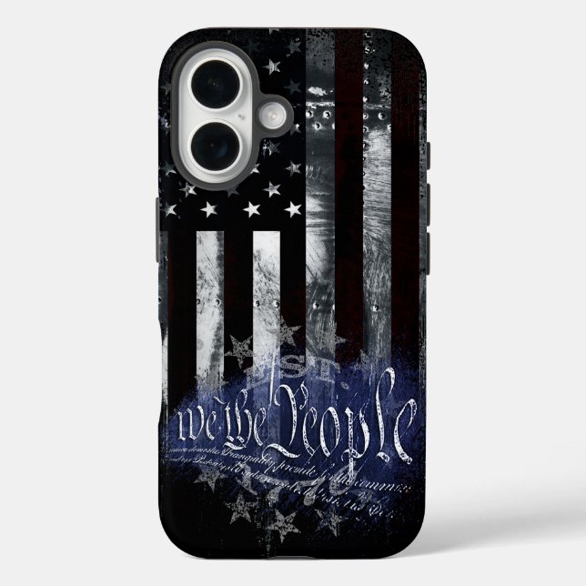 Coques Case-Mate iPhone NOUS LE PEUPLE 13 Étoiles Drapeau industriel améri (Verso)