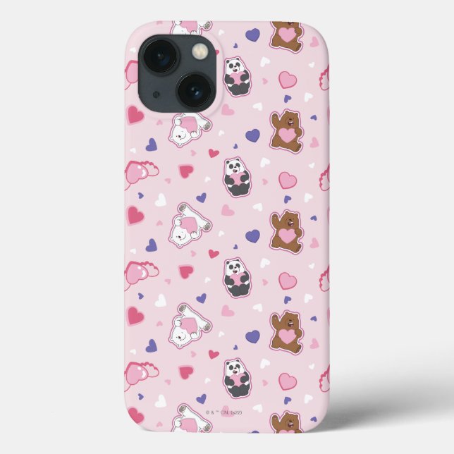Coques Case-Mate iPhone Nous les ours nus - Valentine Hearts Motif (Verso)