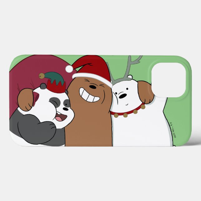 Coques Case-Mate iPhone Nous Ours Nus - Bonnes Fêtes (Verso (horizontal))