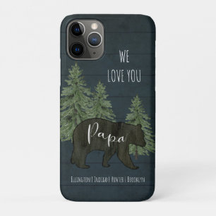 Case-Mate iPhone Case Nous t'aimons Papa Ours Forest Petits-enfants Bleu