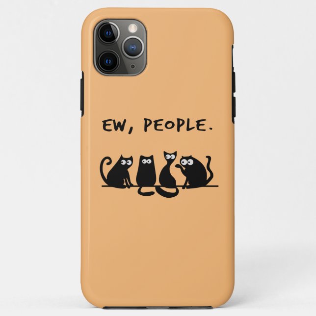 Coques Case-Mate iPhone Nouveaux gens drôle Meowny Chats Noirs (Dos)