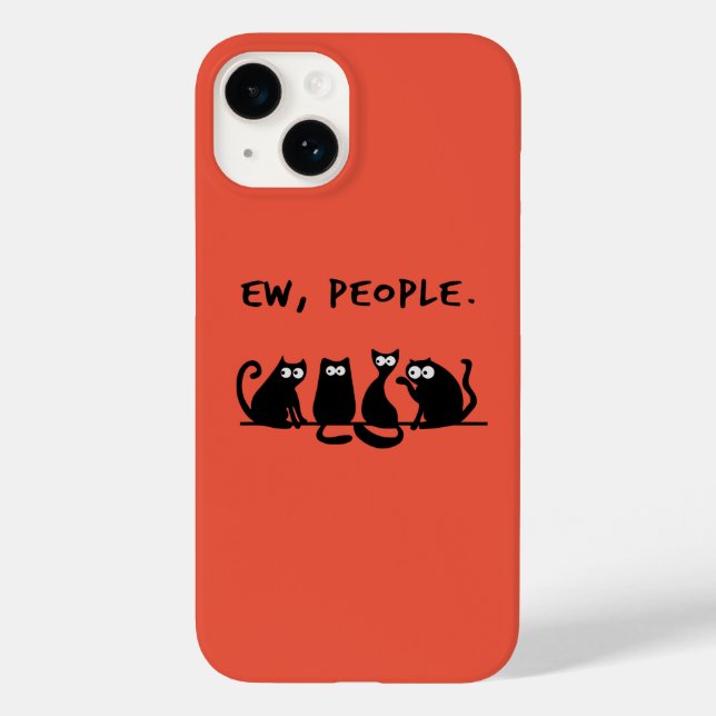 Coques Case-Mate iPhone Nouveaux gens drôle Meowny Chats Noirs (Verso)