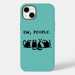 Coque Pour iPhone 14 Plus Nouveaux gens drôle Meowny Chats Noirs
