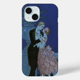 Coque Pour iPhone 15 Nouveaux mariés de style Art déco vintage, Oui par