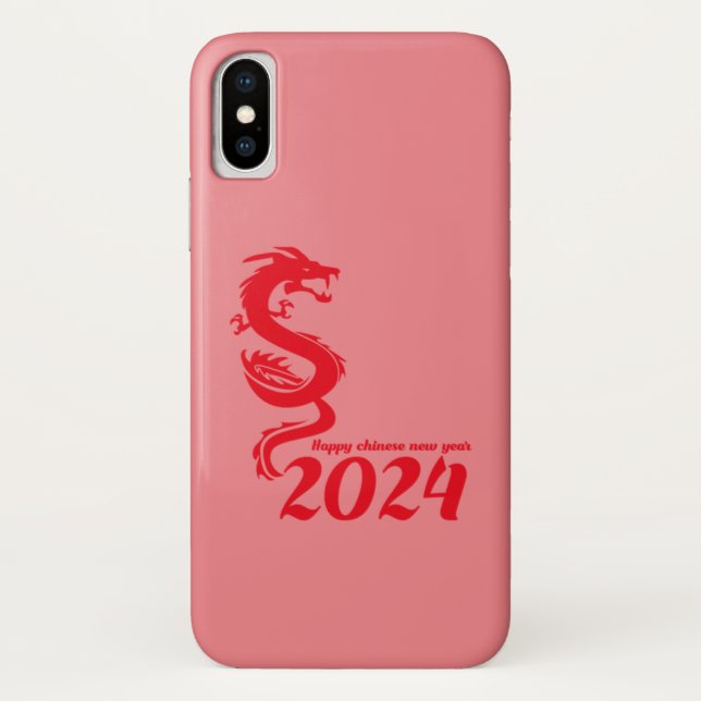 Coques Case-Mate iPhone Nouvel An chinois 2024 : Bonne année du dragon (Dos)
