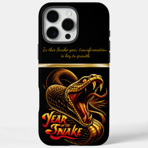 Coques iPhone 16 Pro Max Nouvel An chinois montrant l'année du serpent 2025