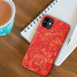 Case-Mate iPhone Case Nouvel An Lunaire Chinois Rat du Zodiaque en Or Ro