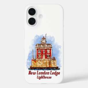 Coque Pour iPhone 16 Nouvelle aquarelle London Ledge Lighthouse Connect