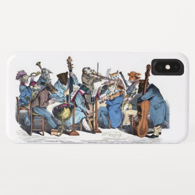 COQUES Case-Mate iPhone NOUVELLE LANGUE MUSICALE / ORCHESTRE DE FERME ANIM (Dos (Horizontal))