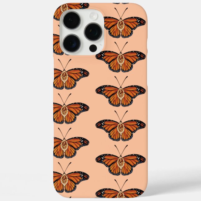 Coques Case-Mate iPhone Novembre Citrine Monarch Papillon Motif Design (Verso)