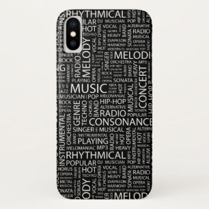 Coques Pour iPhone Nuage de mot de motif de MUSIQUE